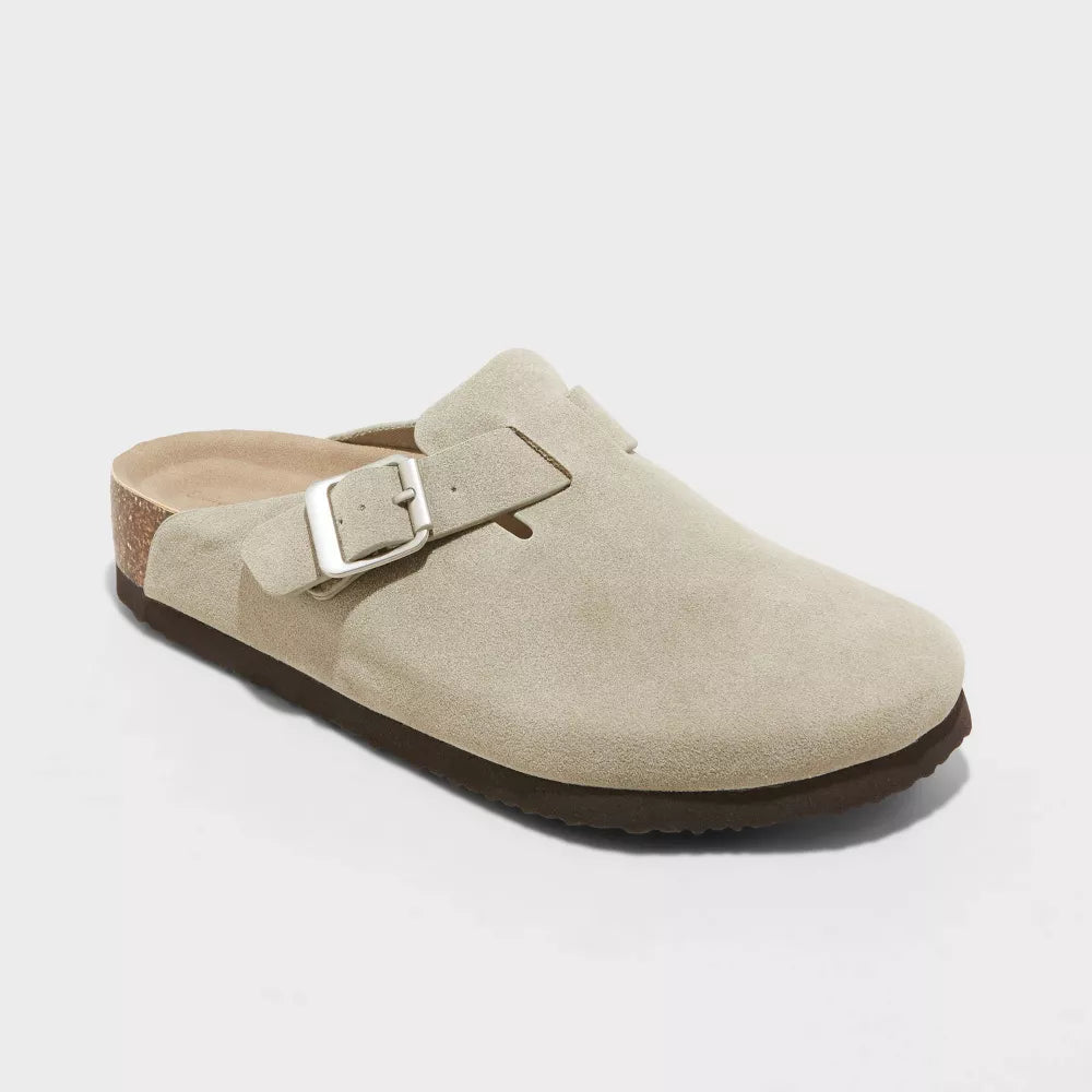 Suede Clogs for Women in Taupe