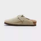 Suede Clogs for Women — angled studio shot of the pair