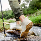 Waterproof rain boots for women worn on wet ground
