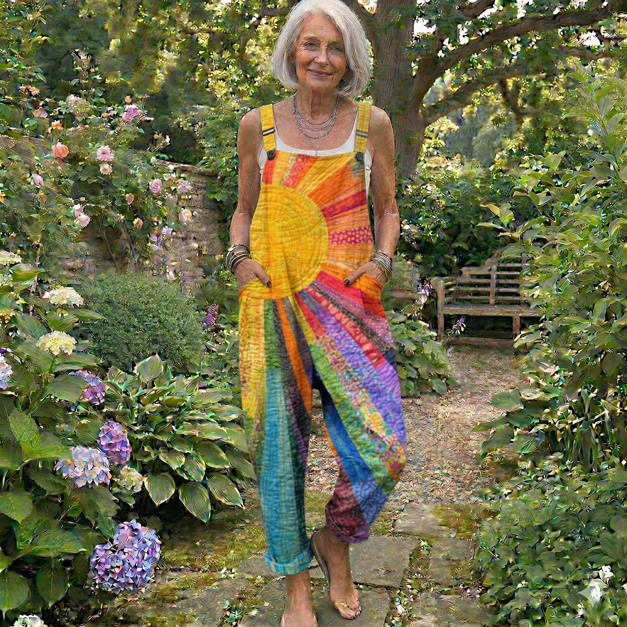 Wide Leg Jumpsuit for Women — back view showing the fit
