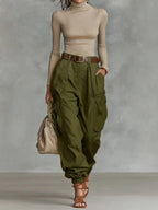 Parachute Pants for Women in Green
