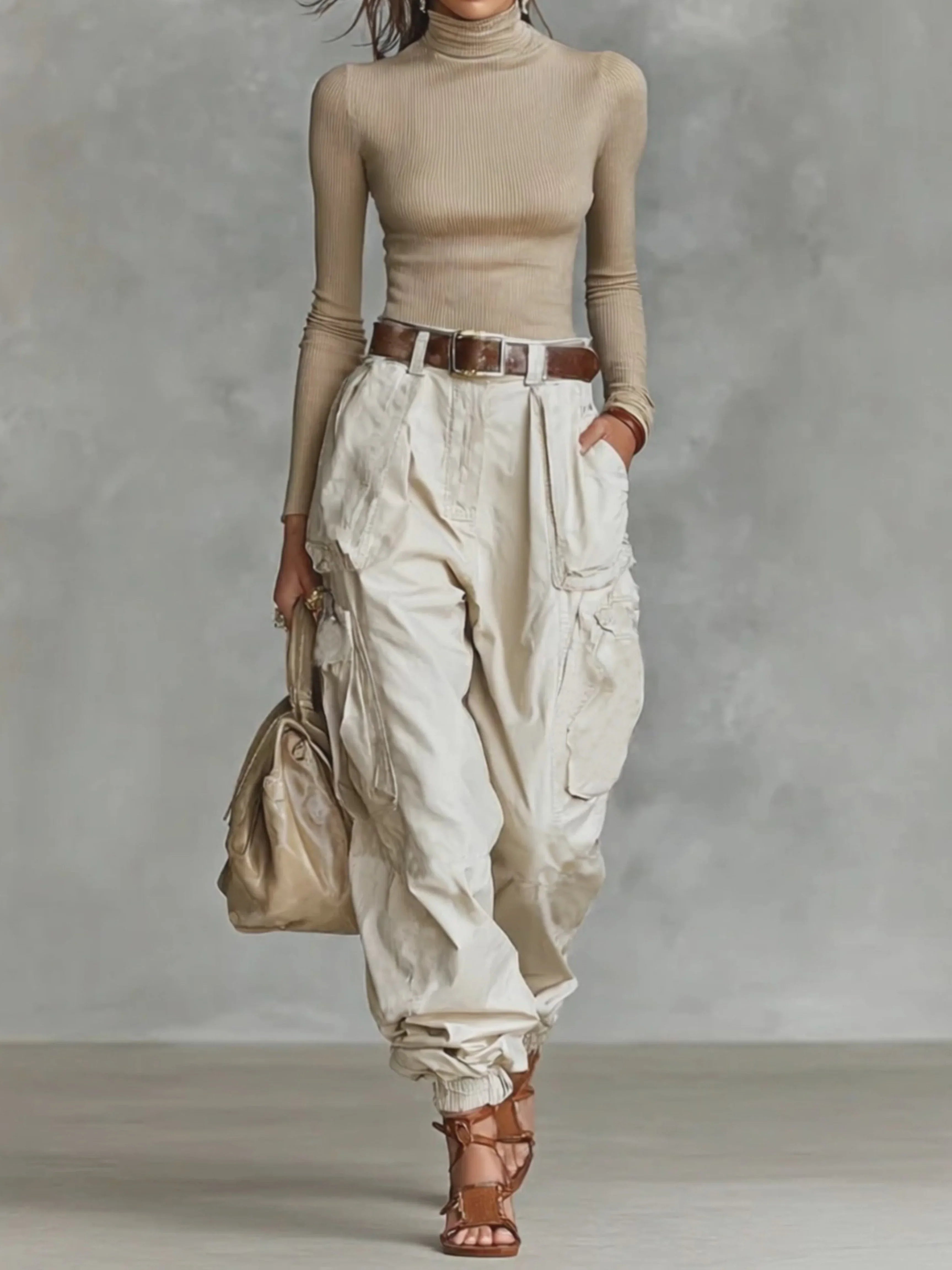 Parachute Pants for Women in White