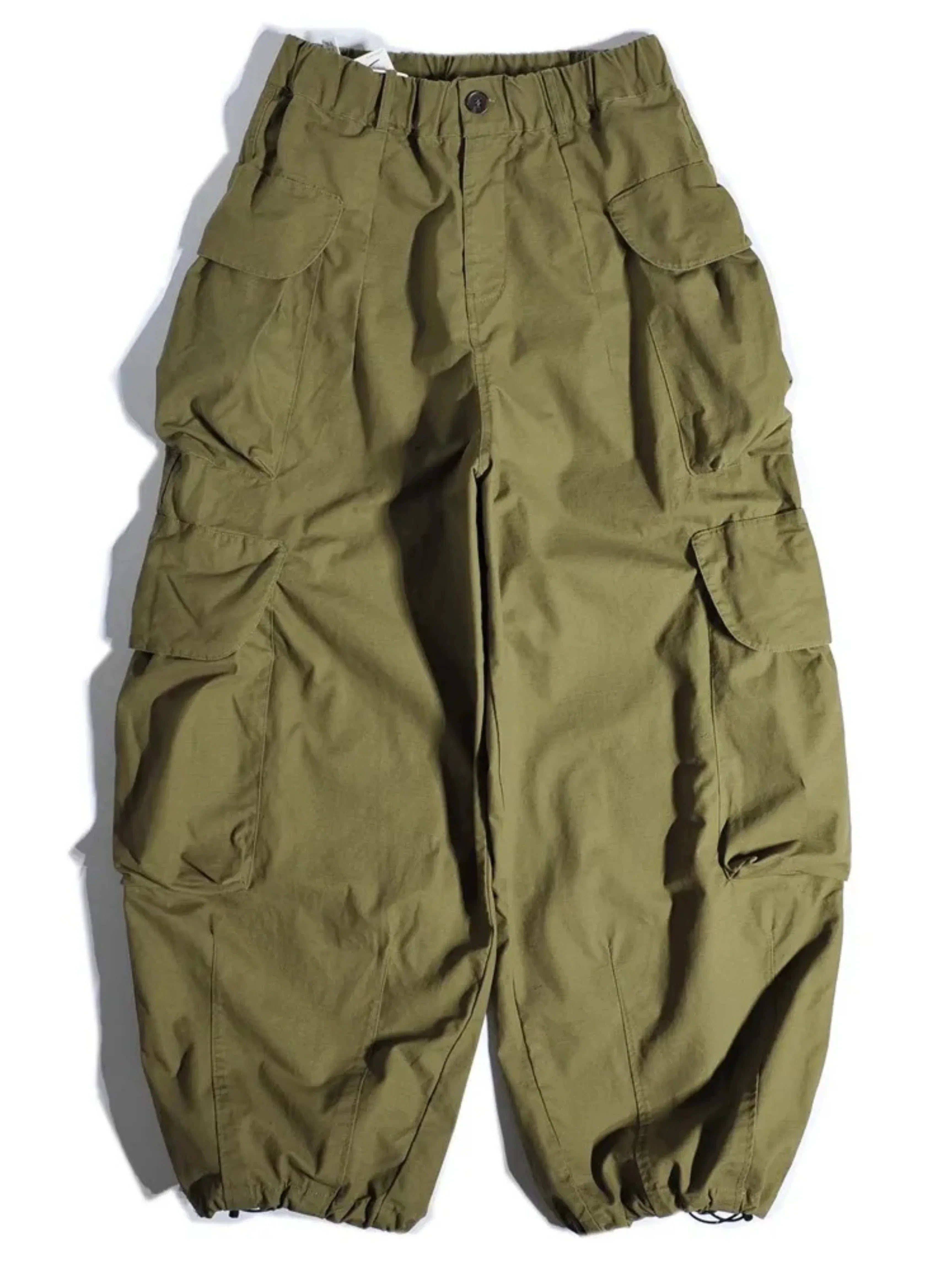 Parachute Pants for Women — worn on a model, full length