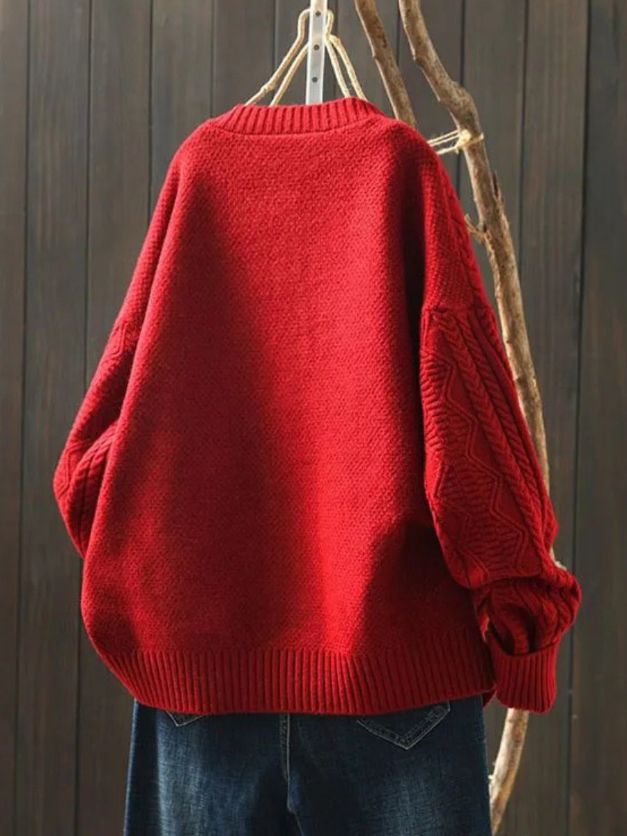 Additional photo of the Oversized Cable Knit Cardigan Sweater for Women (cardigans), view 1